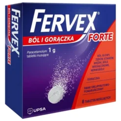 Fervex ból i gorączka Forte, 1 g, tabletki musujące, 8 szt.
