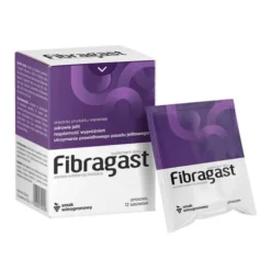 Fibragast, saszetki z proszkiem, smak winogronowy, 12 szt.