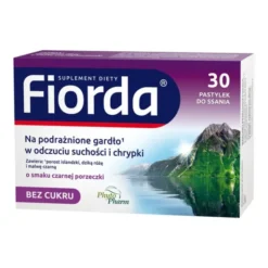 Fiorda, pastylki do ssania o smaku czarnej porzeczki, 30 szt.