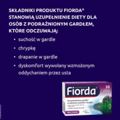 Fiorda, pastylki do ssania o smaku czarnej porzeczki, 30 szt.