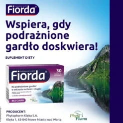 Fiorda, pastylki do ssania o smaku czarnej porzeczki, 30 szt.