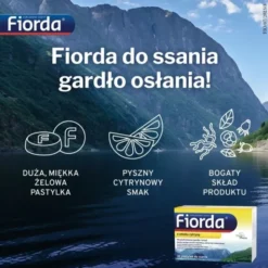 Fiorda, pastylki do ssania o smaku cytryny, 30 szt.