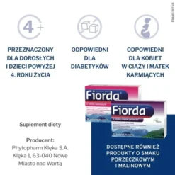 Fiorda, pastylki do ssania o smaku cytryny, 30 szt.