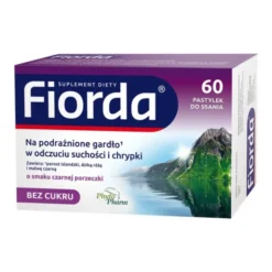 Fiorda, pastylki do ssania, smak czarnej porzeczki, 60 szt.