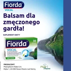 Fiorda Vocal, pastylki do ssania, smak owoce leśnie, 30 szt.