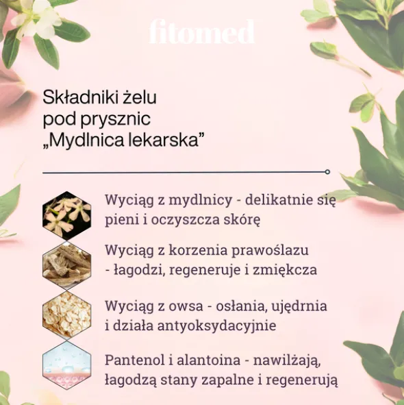 Fitomed, żel pod prysznic "Mydlnica lekarska", 250 g