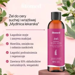 Fitomed Mydlnica lekarska, żel ziołowy do mycia twarzy do cery suchej i wrażliwej, 200 g