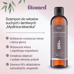Fitomed Mydlnica lekarska, szampon ziołowy do włosów suchych i łamliwych, 250 g