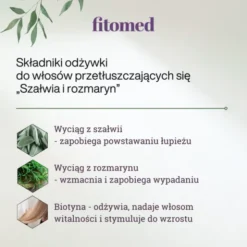 Fitomed, odżywka do włosów przetłuszczających się, Szałwia i Rozmaryn, 200 g