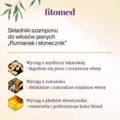 Fitomed, szampon do włosów jasnych z rumiankiem i słonecznikiem, 250 g