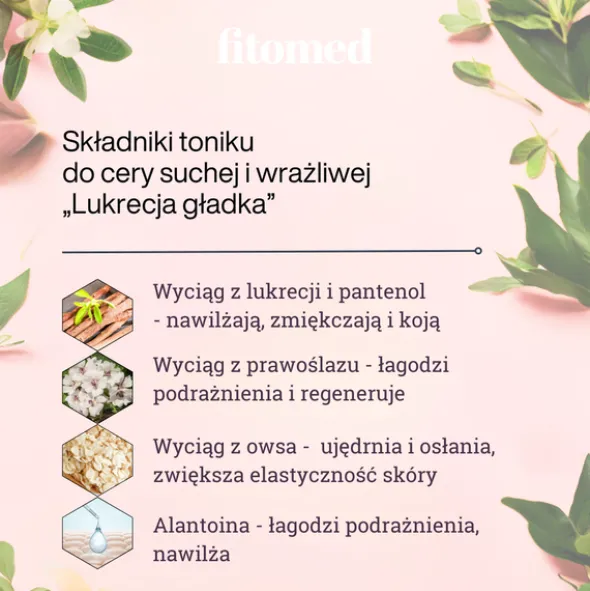 Fitomed, tonik do cery suchej i wrażliwej „Lukrecja gładka”, 200 g