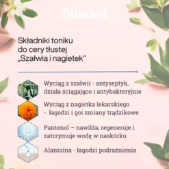 Fitomed, tonik do cery tłustej, Szałwia i nagietek, 200 g