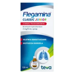 Flegamina Junior o smaku truskawkowym, (2 mg / 5 ml), syrop, 120 ml