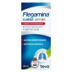 Flegamina Junior o smaku truskawkowym, 2 mg/5 ml, syrop , 200 ml