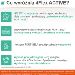 4Flex Active, saszetki z proszkiem, smak truskawkowy, 30 szt.