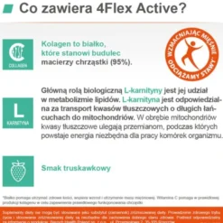 4Flex Active, saszetki z proszkiem, smak truskawkowy, 30 szt.