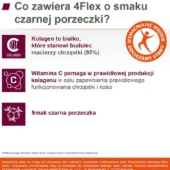 4 Flex, saszetki z proszkiem, smak czarna porzeczka, 30 szt.