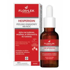 Flos-Lek Hesperidin, peeling kwasowy na noc, skóra naczynkowa, wrażliwa, ze skłonnością do rumienia, 30 ml