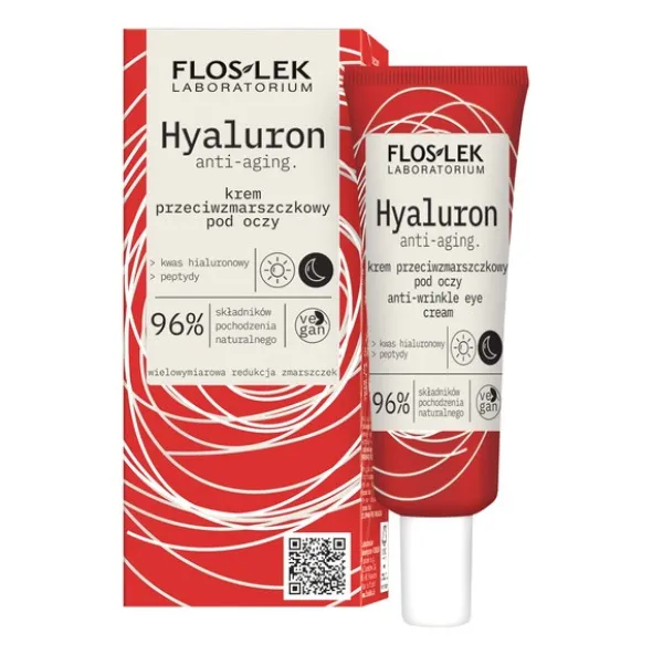 Flos-Lek Hyaluron, krem przeciwzmarszczkowy pod oczy, 30 ml