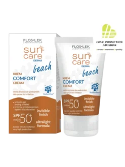 FlosLek Laboratorium Sun Care Derma Beach, krem do twarzy i ciała SPF 50+, 50 ml