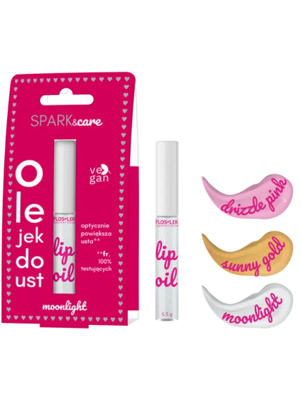 Flos-Lek Lip Care, olejek do ust, drizzle pink, 5,5 g