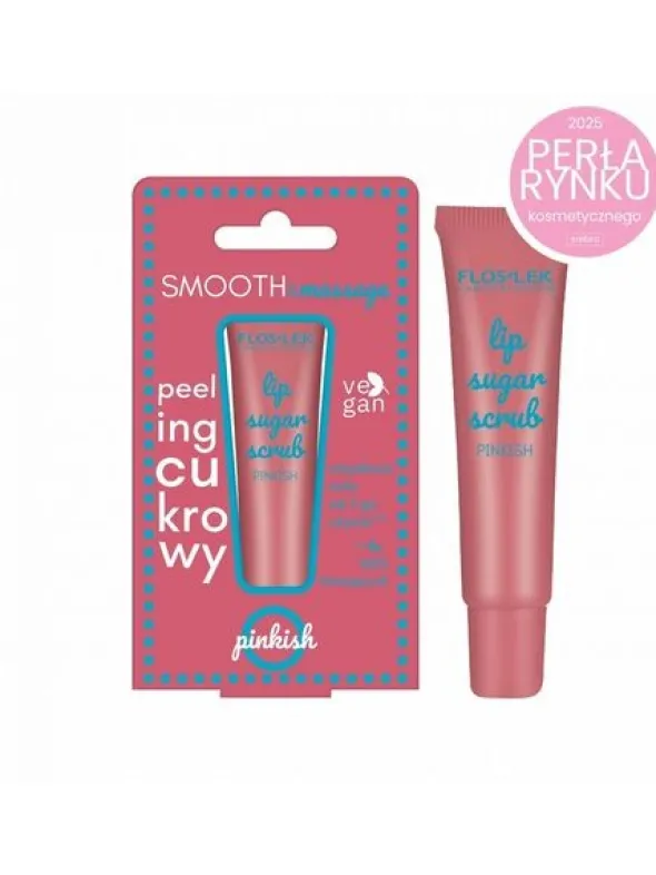 Flos-Lek Lip Care, peeling cukrowy do ust, pinkish, 14 g