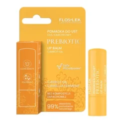 Flos-Lek Prebiotic, Prebiotyczna pomadka do ust, olej karotkowy, 4 g
