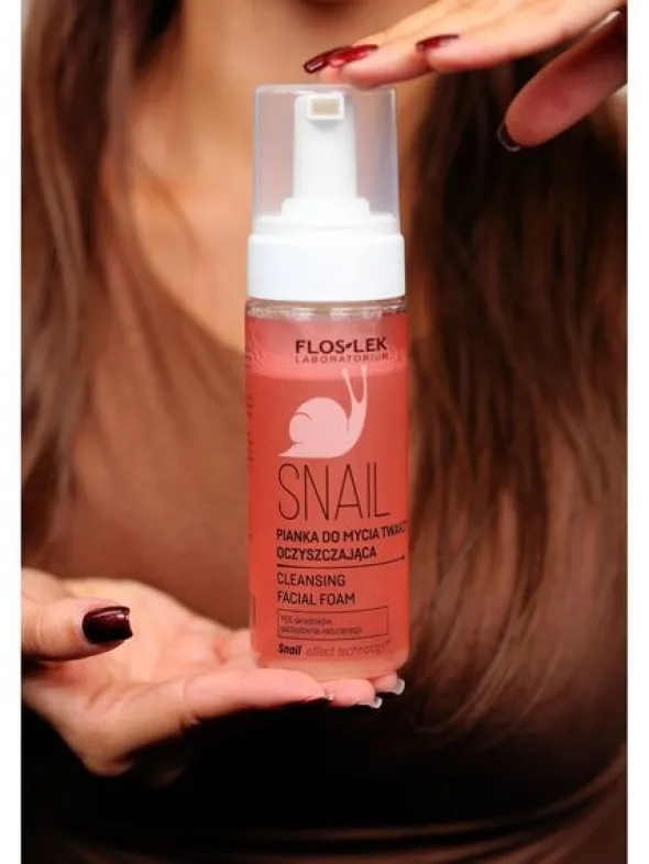 Flos-Lek Snail, pianka do mycia twarzy oczyszczająca, 160 ml