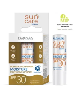 Flos-Lek Sun Care Derma Moisture, pomadka ochronna SPF 30, 1szt.