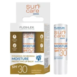 Flos-Lek Sun Care Derma Moisture, pomadka ochronna SPF 30, 1szt.