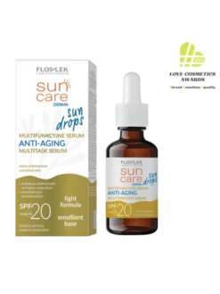 Flos-Lek Sun Care Derma, Sun Drops, serum anti-aging z SPF 20, 30 ml