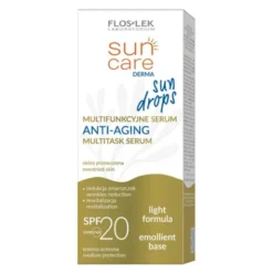 Flos-Lek Sun Care Derma, Sun Drops, serum anti-aging z SPF 20, 30 ml