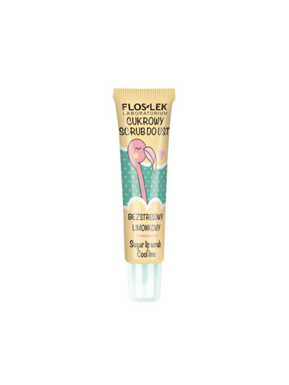 Flos-Lek, Vege Lip Care, Cukrowy scrub do ust, bezstresowy limonkowy, 14 g