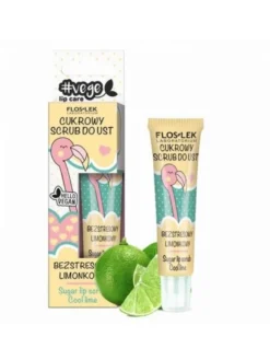 Flos-Lek, Vege Lip Care, Cukrowy scrub do ust, bezstresowy limonkowy, 14 g