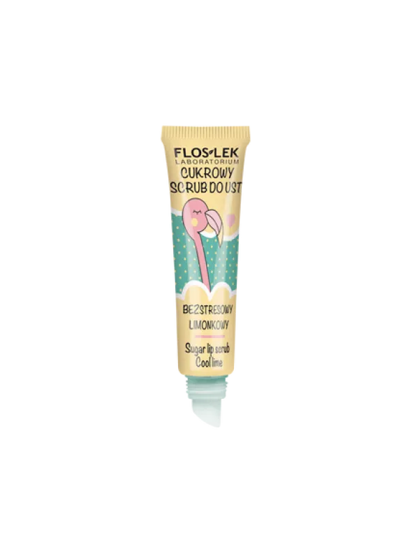 Flos-Lek, Vege Lip Care, Cukrowy scrub do ust, bezstresowy limonkowy, 14 g