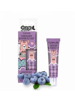 Flos-Lek, Vege Lip Care, cukrowy scrub do ust, jagodowy zawrót głowy, 14 g