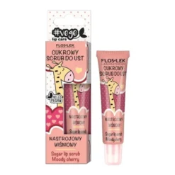 Flos-Lek, Vege Lip Care, Cukrowy scrub do ust, nastrojowy wiśniowy, 14 g