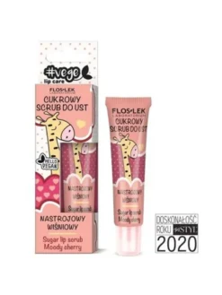 Flos-Lek, Vege Lip Care, Cukrowy scrub do ust, nastrojowy wiśniowy, 14 g