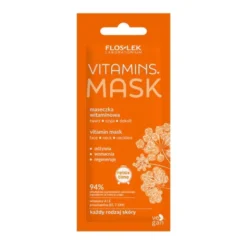 Flos-Lek Vitamins, maseczka witaminowa, twarz, szyja, dekolt, 6 ml