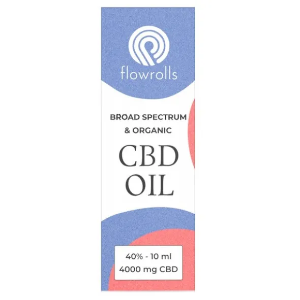 Flowrolls, Olejek konopny, Broad Spectrum CBD 40%, 10 ml