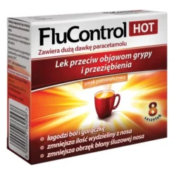 Flucontrol Hot, proszek do sporządzania roztworu doustnego, 5,5g, 8 saszetek