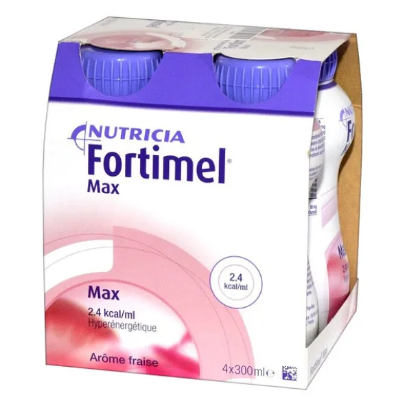 Fortimel Max, płyn o smaku truskawkowym, 4 x 300 ml