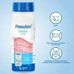 Fresubin Energy Drink, płyn o smaku truskawki, 4 x 200 ml