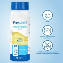 Fresubin Energy Fibre Drink, płyn o smaku bananowym, 4 x 200 ml