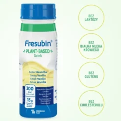 Fresubin Plant Based Drink, płyn o smaku waniliowym, 4 x 200 ml