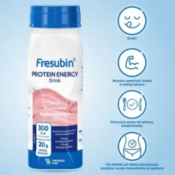 Fresubin Protein Energy Drink, płyn o smaku poziomkowym, 4 x 200 ml