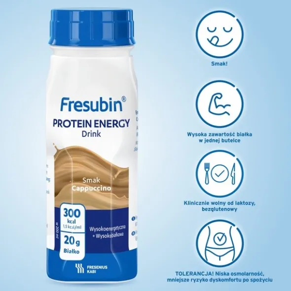 Fresubin Protein Energy Drink, płyn o smaku cappuccino, 4 x 200 ml