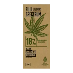 Full Spectrum Life Drops 18% CBD, olejek konopny, 15 ml