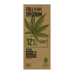 Full Spectrum Life Drops 12% CBD, olejek konopny, 15 ml