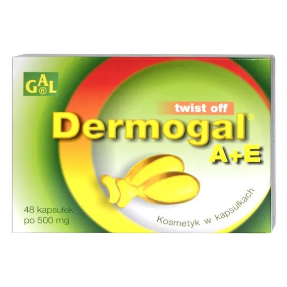 Gal Dermogal A + E, twist off, kosmetyki w kapsułkach, 48 szt.